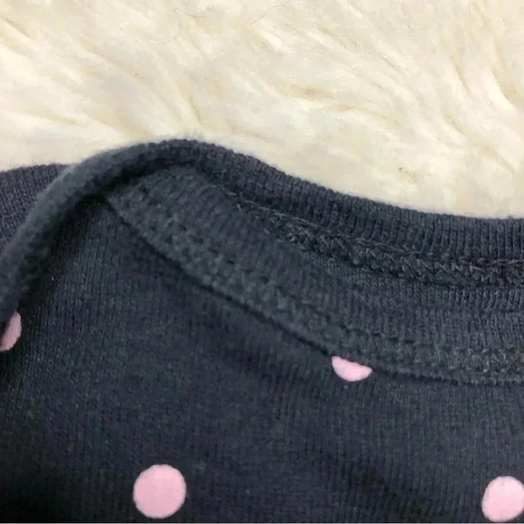Gerber Onesie Diaper Shirt  Polka Dots Black / Pink Size Newborn - Picture 9 of 16